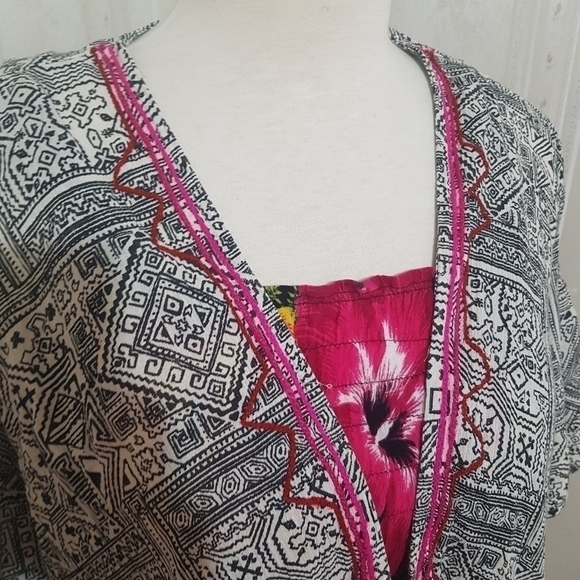 Billabong Kimono Swim Cover Up With Fringe - Picture 2 of 12